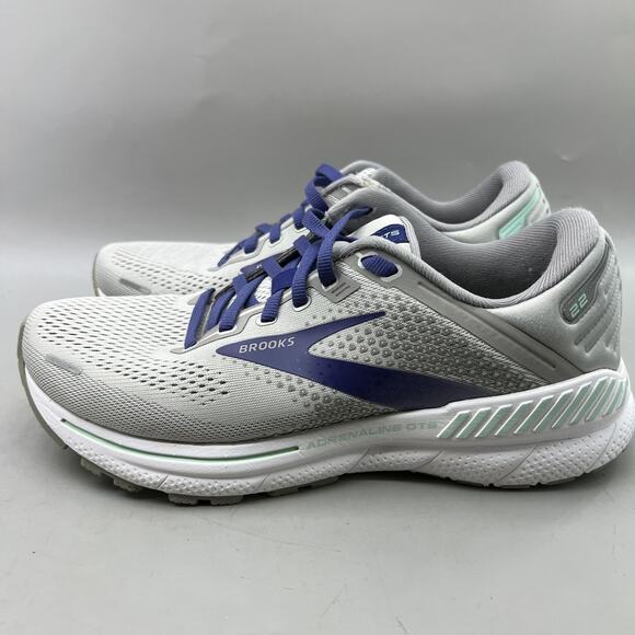 Brooks Adrenaline GTS 22 Running Shoes Women's 8.5 D Wide Gray Comfort Sneakers - Picture 3 of 9